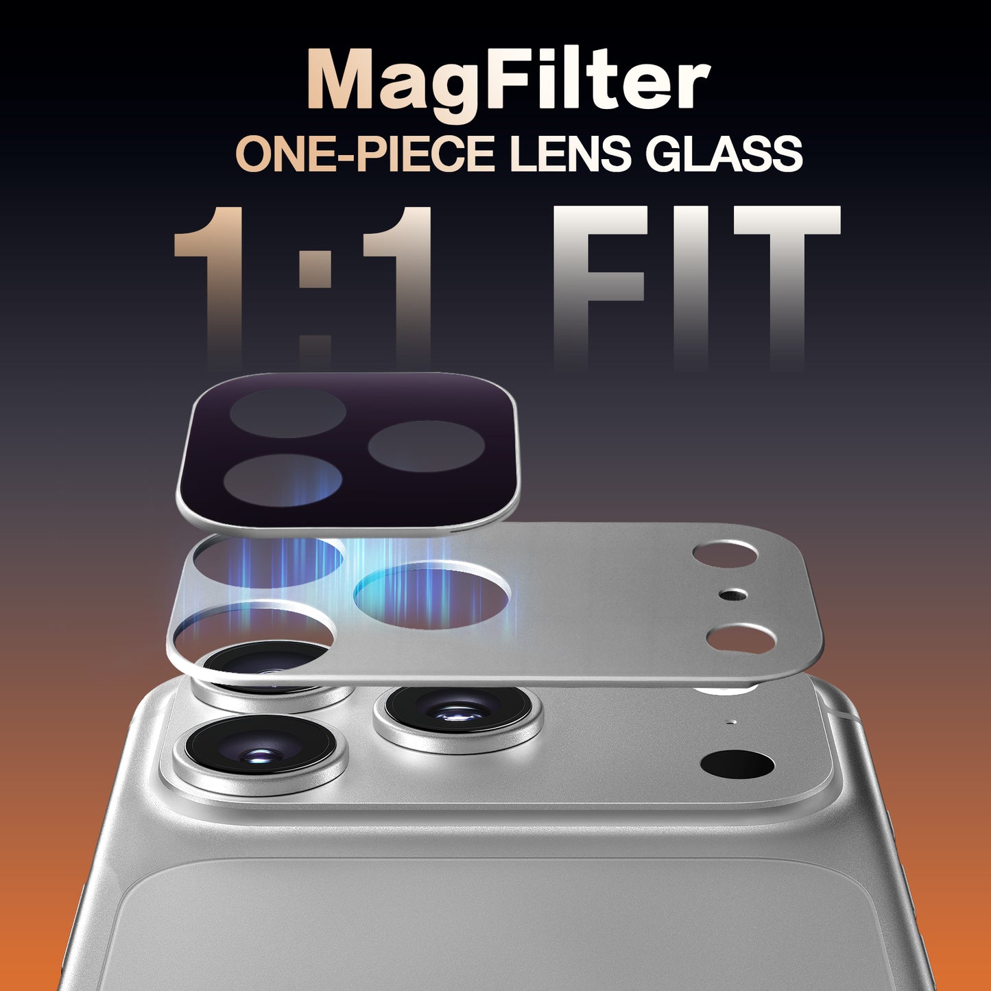 MagFilter Phone Camera Lens Filter Kit for iPhone 17 Pro and iPhone 17 Pro Max - Silver