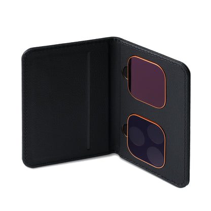 MagFilter Storage Wallet in Premium Synthetic Leather, Anti-Fingerprint Design for iPhone Photography Enthusiasts Black