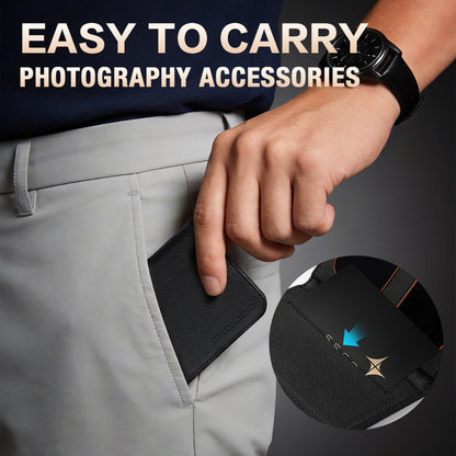 MagFilter Storage Wallet in Premium Synthetic Leather, Anti-Fingerprint Design for iPhone Photography Enthusiasts Black